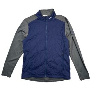 KJUS Retention Jacket Full Zip Blue Gray Men's 52 L TPC Colorado Embroidered